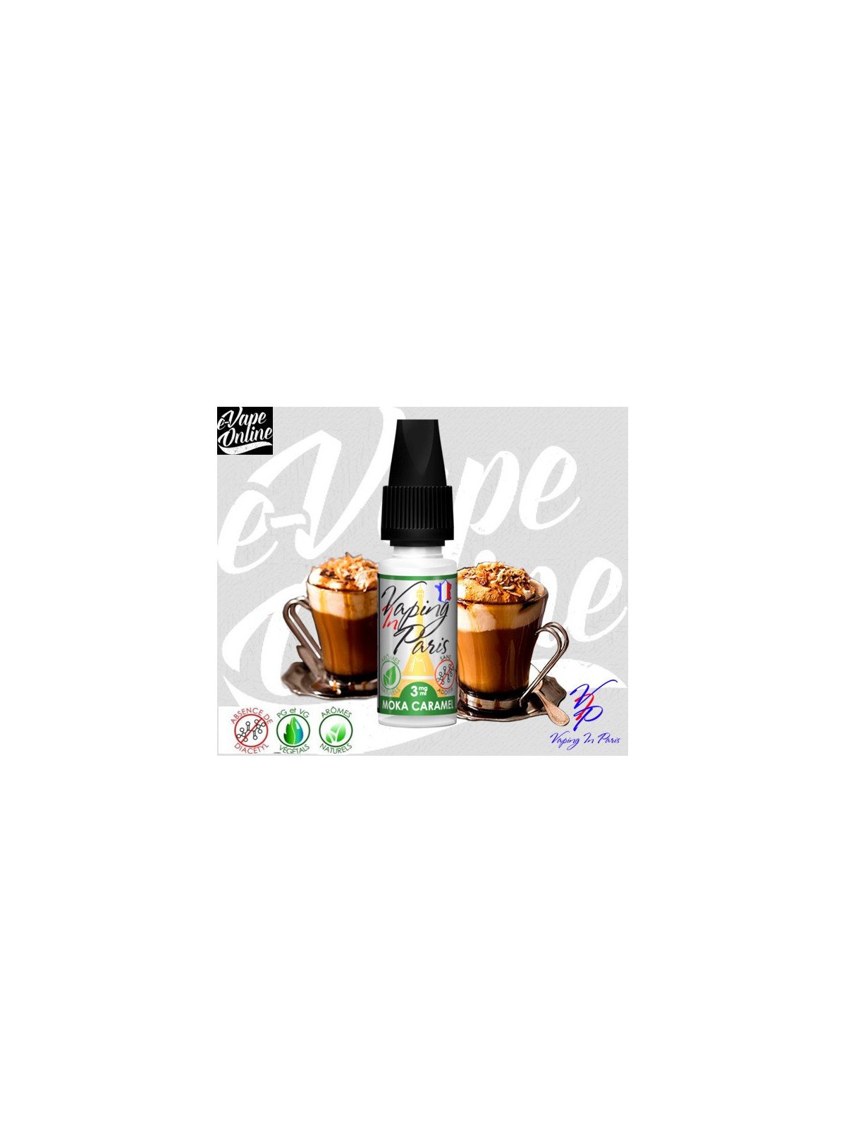 E-Liquide - MOKA CARAMEL 10ml - Vaping in Paris - e-vapeonline.com