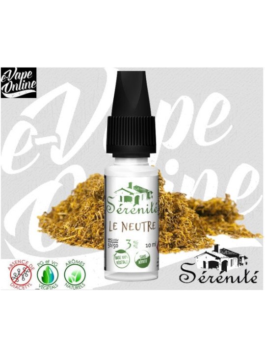 E-Liquide - LE NEUTRE 10ml - SERENITE - e-vapeonline.com