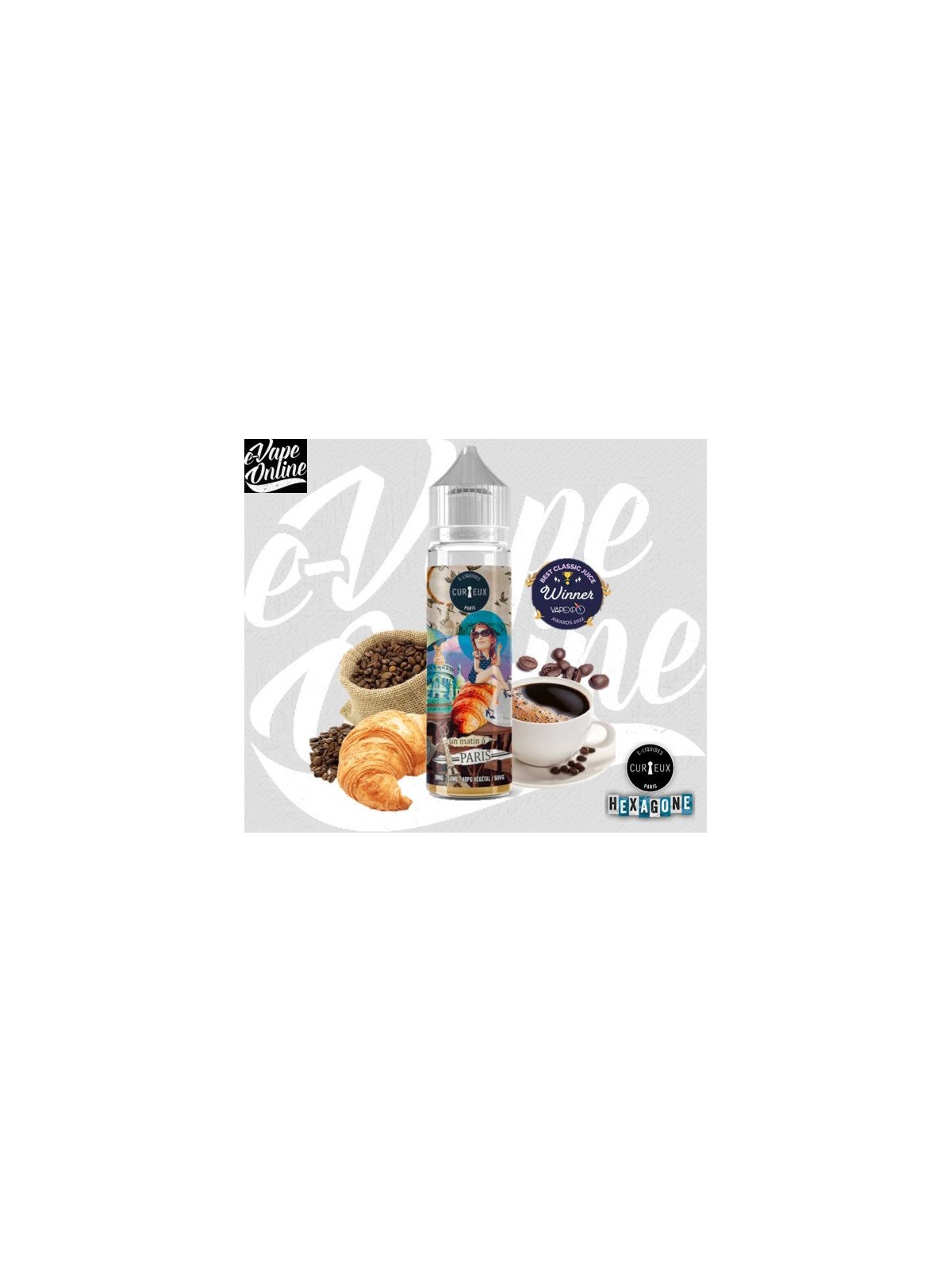 E-Liquide - UN MATIN à PARIS 50ml - Hexagone - Curieux - e-vapeonline.com