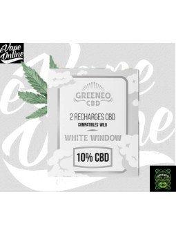 E-Liquide -CARTOUCHE CBD WHITE WINDOW - Greeneo - e-vapeonline.com