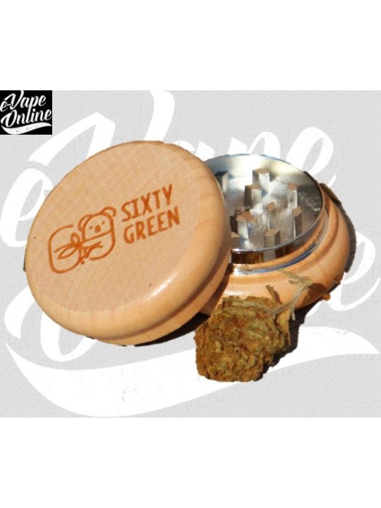 Accessoires CBD - GRINDER BOIS - Sixty Green - e-vapeonline.com