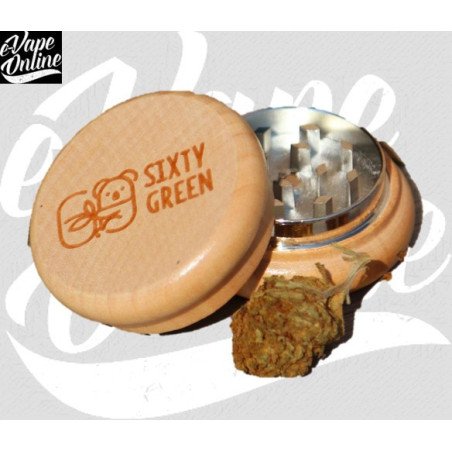 Accessoires CBD - GRINDER BOIS - Sixty Green - e-vapeonline.com