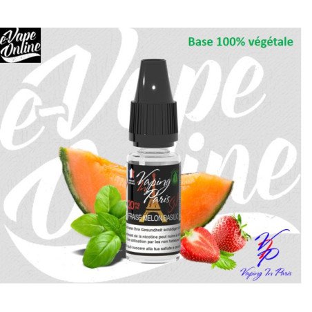 Sels de nicotine - FRAISE MELON BASILIC 10ml - Vaping in Paris - e-vapeonline.com